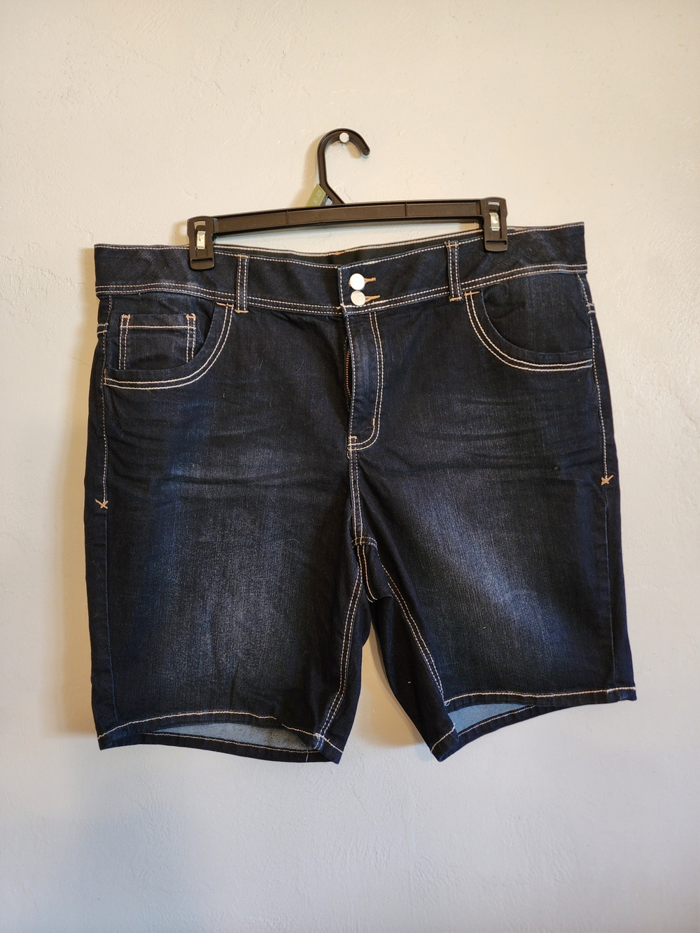 Lane Bryant Dark Blue Denim Bermuda Shorts